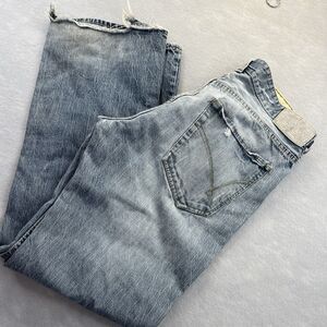 UnionBay Jeans 34x32 Distressed Blue Relaxed Wide Leg Y2K Baggy Skater Hong Kong